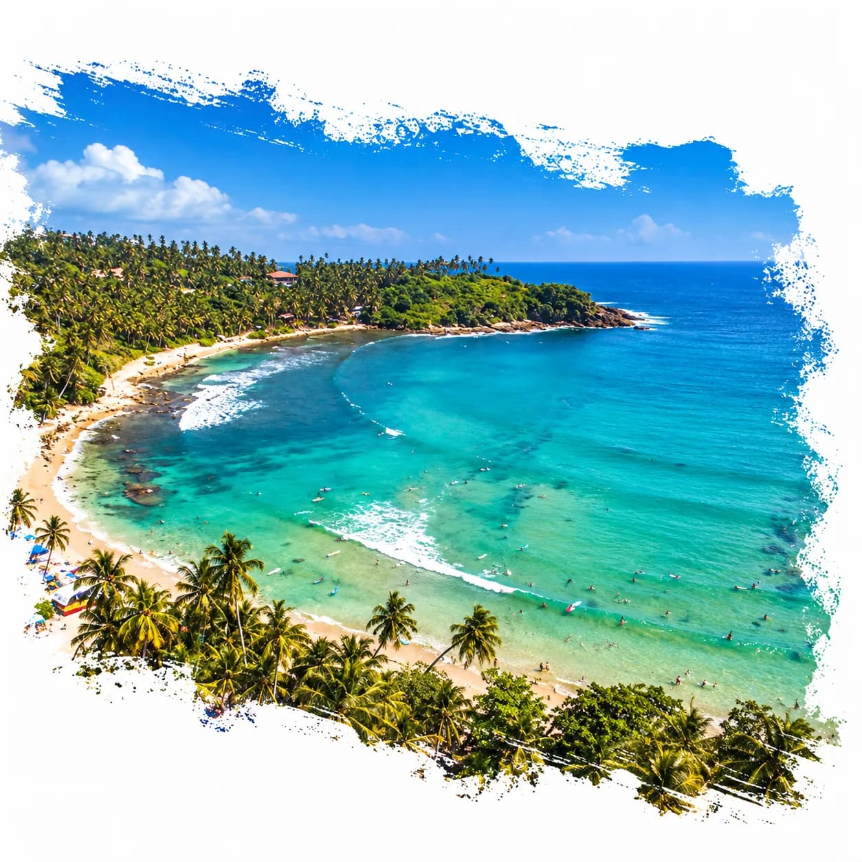 Beautiful Sri Lankan coastal landscape