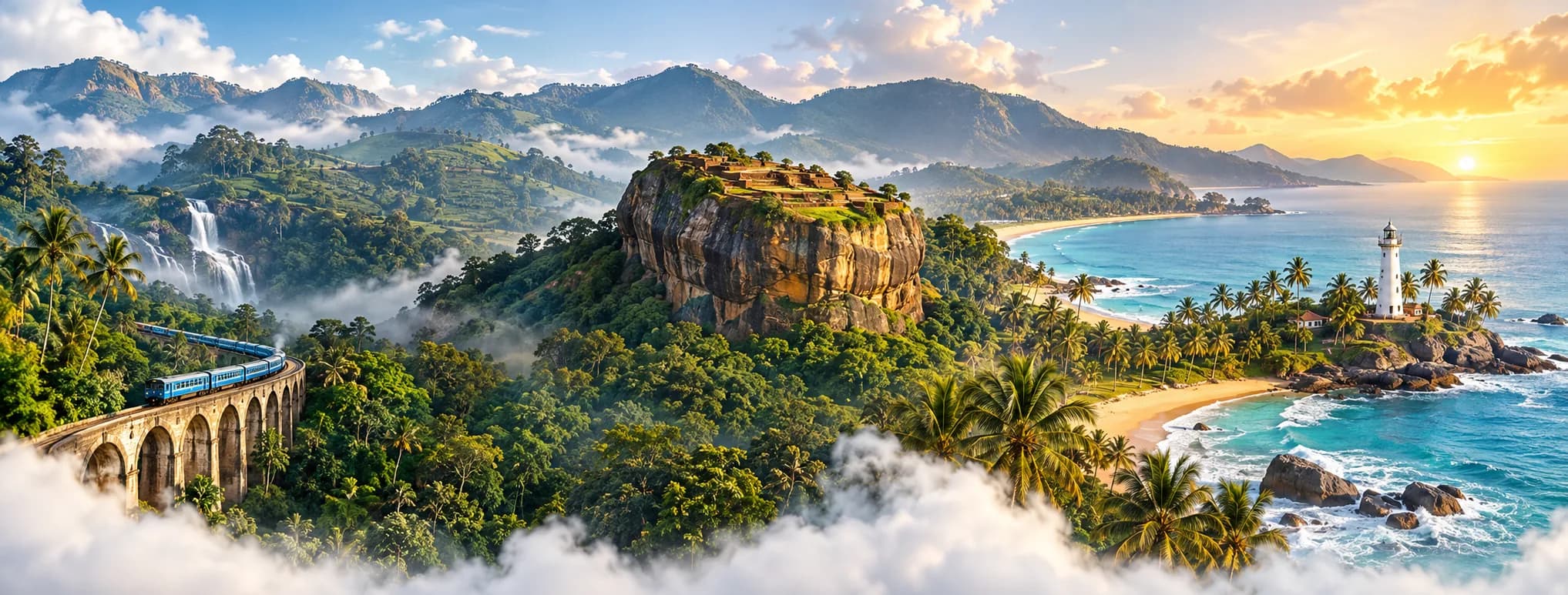 Nine Arch Bridge in Sri Lanka